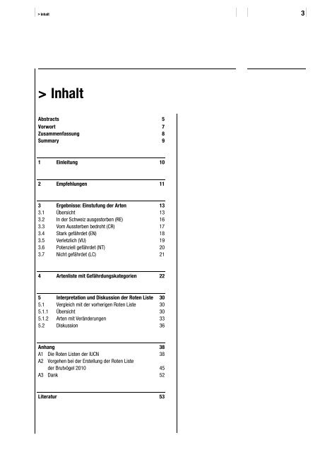 Rote Liste Brutvögel - Schweizer Informationssystem Biodiversität ...