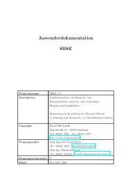 Anwenderdokumentation SBSE - Riedel-Statik