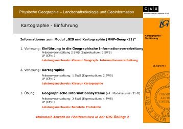 Amtliche Kartenwerke (D) - Lehrstuhl für Physische Geographie ...