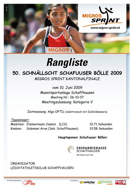 50. SCHNÄLLSCHT SCHAFUUSER BÖLLE 2009