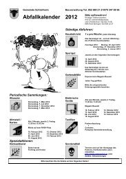 Abfallkalender 2012 - Schleitheim