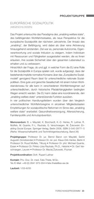 Forschung (Programm - Europäische Akademie Bad Neuenahr ...