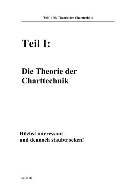 Charttechnik - Die »Technische Analyse« für Otto Normalaktionär