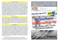 5. Januar 2013 – EHCS – KSC Küssnacht - EHC Schaffhausen