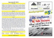 EHC Schaffhausen - HC Valle Verzasca