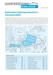 Nationales Hallensportzentrum Schweizersbild - Quartierverein ...