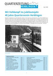 Herblinger DORF Fäscht SAMSTAG 26. JUNI 2004 - Quartierverein ...