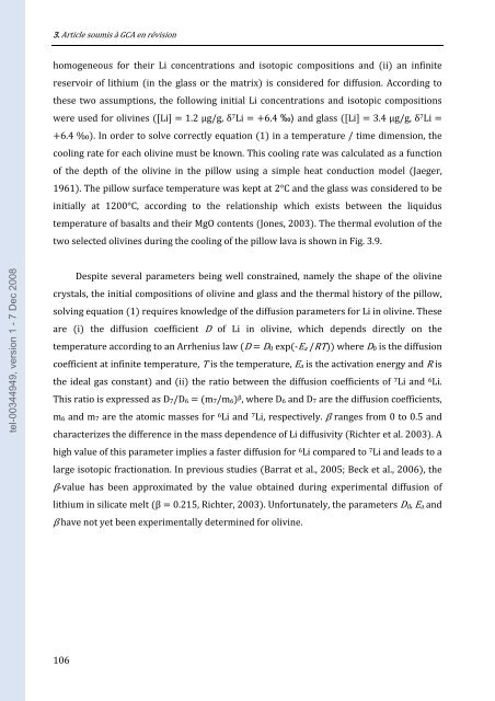 Géochimie isotopique du lithium dans les basaltes-Géochimie des ...