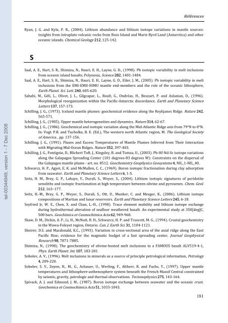 Géochimie isotopique du lithium dans les basaltes-Géochimie des ...