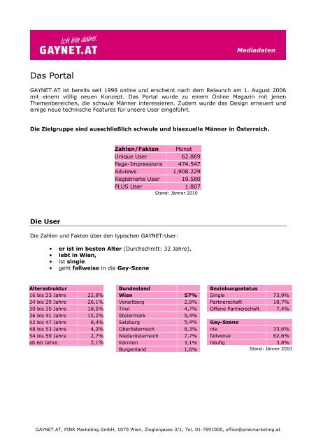 GAYNET Mediadaten 2010 - Gaynet.at