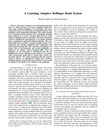 A Learning Adaptive Bollinger Band System - Users.cs.york.ac.uk ...