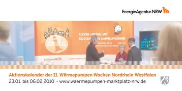 Aktionskalender der 11. Wärmepumpen Wochen Nordrhein-Westfalen