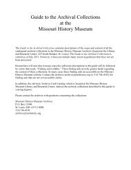 Guide to the Archival Collections.pdf - Missouri History Museum