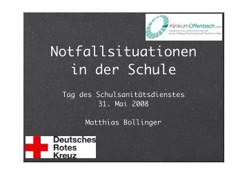 Notfallsituationen in der Schule - Schule & Gesundheit - Hessen