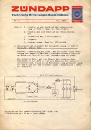 Technische Mitteilungen Bootsmotoren - Wildeman-Zündapp