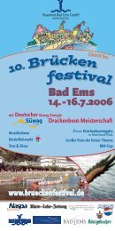 Drachenboot-Meisterschaft - Bad Emser Brückenfestival