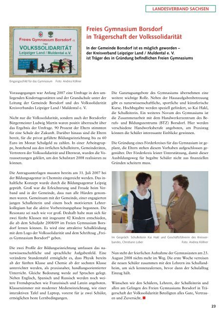 Ausgabe 1/2008 - Volkssolidarität Bundesverband e.V.