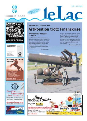 ArtPosition trotz Finanzkrise - Zeitung Le Lac, Murten