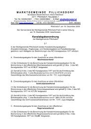 MARKTGEMEINDE PILLICHSDORF Kanalabgabenordnung