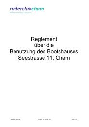 Bootshausreglement - Ruderclub Cham