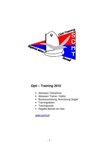 Opti – Training 2010 - Hispeed.ch