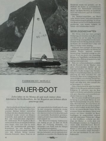 BAU ER-BOOT - MONAS Klassenvereinigung