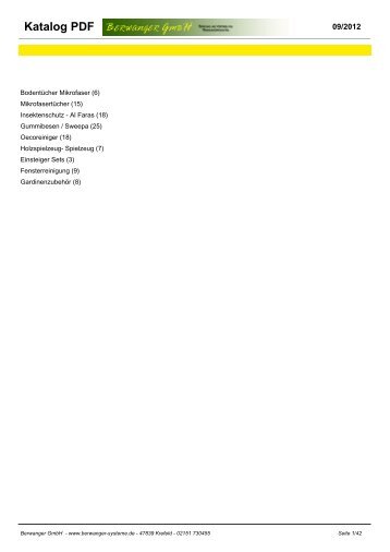 Katalog PDF - Berwanger-Systeme, Berwanger GmbH