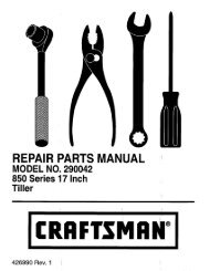 REPAIR PARTS MANUAL MODEL NO. 290042