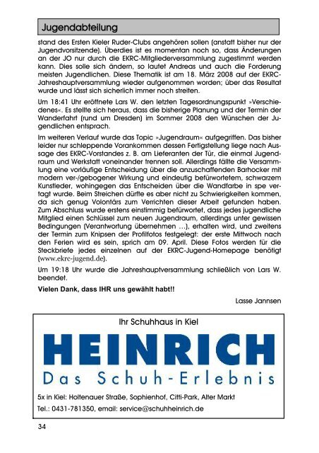 Ausgabe 2/2008 - ekrc.de | Erster Kieler Ruder-Club von 1862