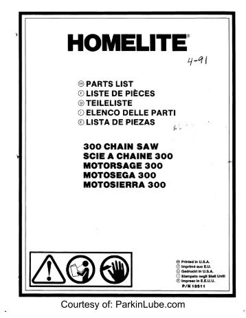 Homelite 300 Chainsaw IPL 18511.pdf - ParkinLube