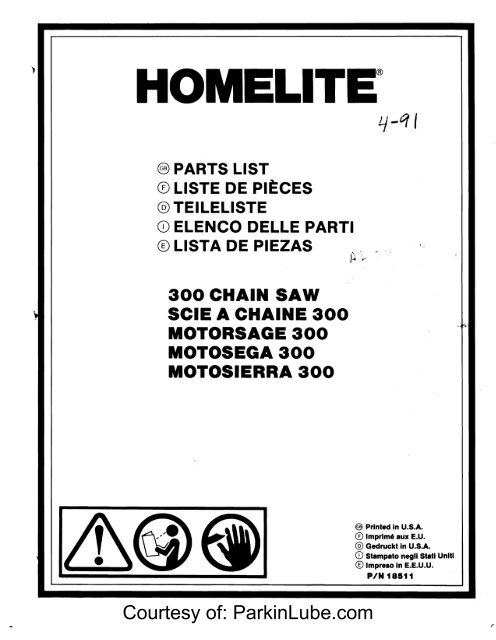 Homelite 300 Chainsaw IPL 18511.pdf - ParkinLube