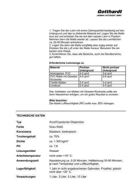 Produktinformation CascoFlex 3442 - Herman Gotthardt GmbH