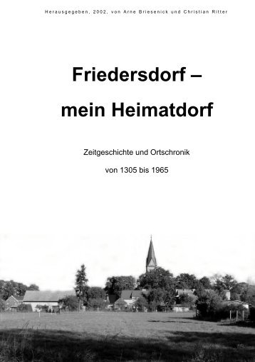 Friedersdorf – mein Heimatdorf - Heidesee