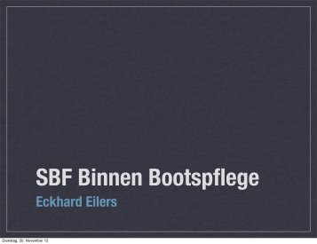 SBF Binnen Bootspflege Eckhard Eilers