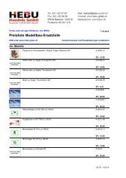 Preisliste Modellbau-Ersatzteile - HEBU-Gmbh