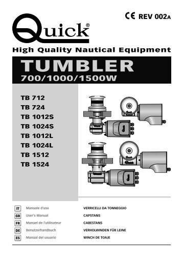 tumbler 700/1000/1500w - Quick® SpA