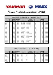 Yanmar Preisliste Bootsmotoren 10/2012 - Bootsservice Wilke GmbH