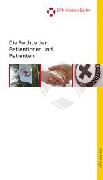 Die Rechte der Patientinnen und Patienten - DRK Kliniken Berlin