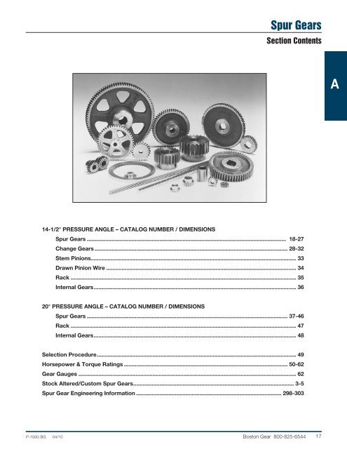 Spur Gears - Norfolk Bearings and Supply Company, Inc.