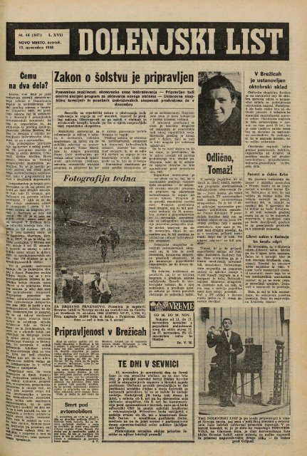 10. november 1966 (št. 867) - Dolenjski list