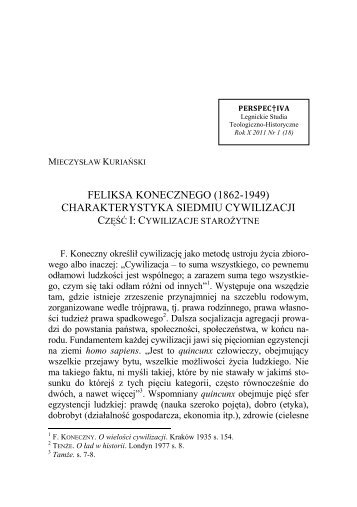 feliksa konecznego (1862-1949) charakterystyka ... - Perspectiva