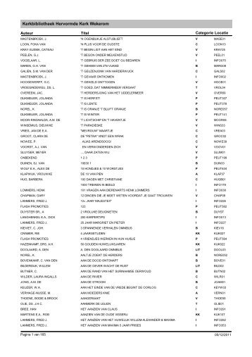 catalogus-op-volgorde-titel - Hervormde Gemeente Wekerom