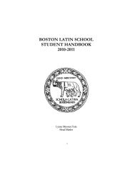 Boston Latin School Student Handbook 2010-2011 - BLS - BLSA ...