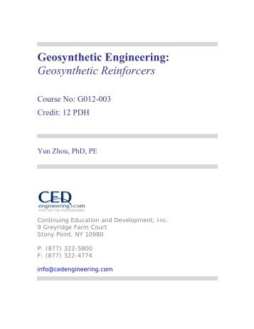 Geosynthetic Reinforcers - CED Engineering