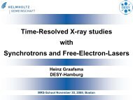 Time-Resolved X-ray studies with Synchrotrons ... - Hasylab - Desy