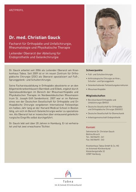 Dr. med. Christian Gauck - Tabea Hamburg