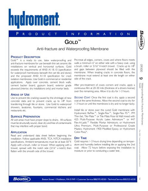 Hydroment Gold - Product Data - BuildSite.com