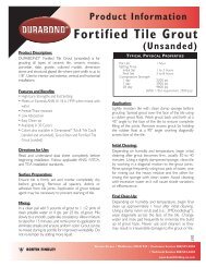 Durabond Grout Color Chart