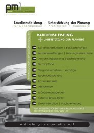 Unterstützung der Planung BAUDIENSTLEISTUNG