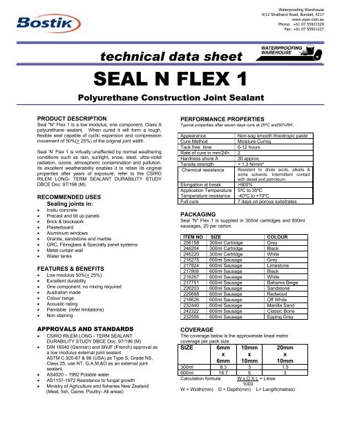Bostik Seal u0027Nu0027 Flex 1 - Waterproofing Warehouse
